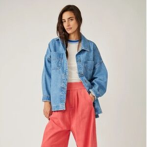 We The Free Madison City Denim Jacket sz L